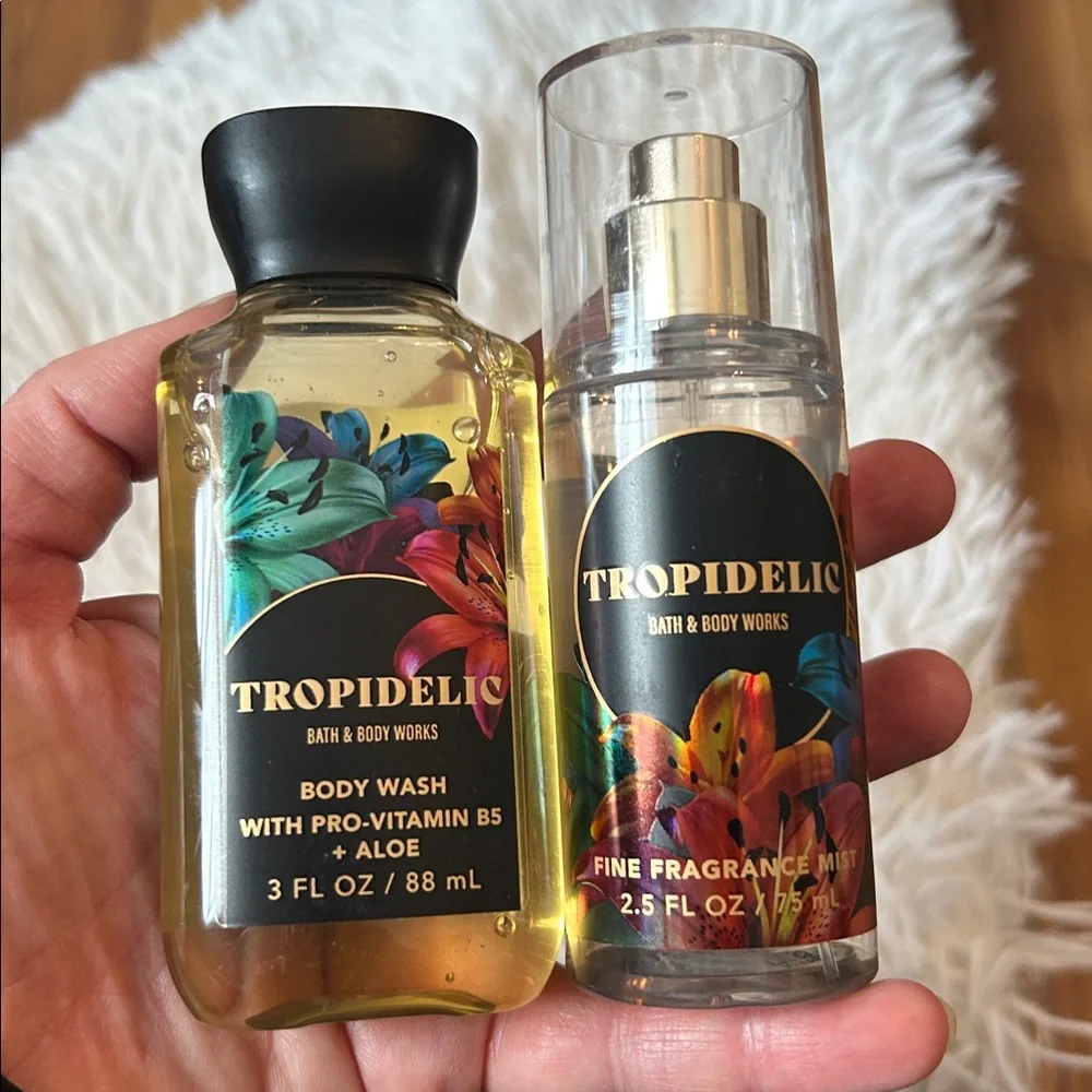 Bath & Body Works Tropidelic Body Wash and Fragrance Mist Travel Size Set NEW